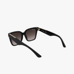 Lunettes De Soleil | LACOSTE Lunettes De Soleil Croco Skin Rectangulaires En Acetate