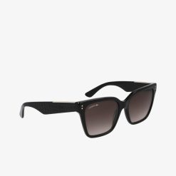 Lunettes De Soleil | LACOSTE Lunettes De Soleil Croco Skin Rectangulaires En Acetate