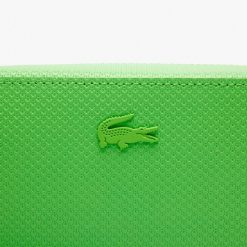 Sacs A Bandouliere | LACOSTE Petit Sac A Bandouliere Unie Chantaco Zippe En Cuir Pique