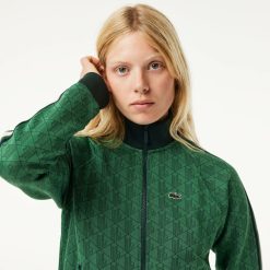 Sweatshirts | LACOSTE Sweatshirt Zippe Paris Col Montant Jacquard Monogramme