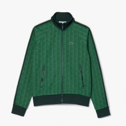 Sweatshirts | LACOSTE Sweatshirt Zippe Paris Col Montant Jacquard Monogramme