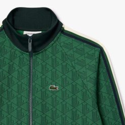 Sweatshirts | LACOSTE Sweatshirt Zippe Paris Col Montant Jacquard Monogramme