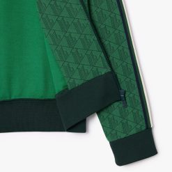 Sweatshirts | LACOSTE Sweatshirt Zippe Paris Col Montant Jacquard Monogramme