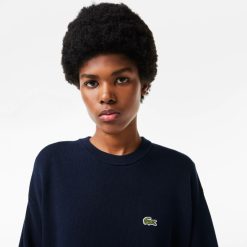 Pullovers | LACOSTE Pull Col Rond Femme Lacoste En Coton Biologique