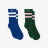 Accessoires | LACOSTE Chaussettes Enfant Lacoste Avec Rayures Contrastees En Jersey