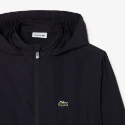 Vetements Fille | LACOSTE Veste Zippee A Capuche Enfant Lacoste En Polyester Recycle