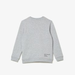 Vetements Garcon | LACOSTE Sweatshirt Garcon Lacoste A Col Rond Finitions Bord-Cotes