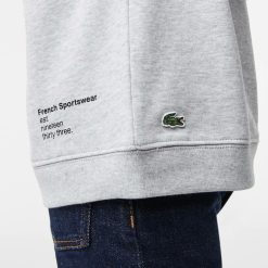 Vetements Garcon | LACOSTE Sweatshirt Garcon Lacoste A Col Rond Finitions Bord-Cotes