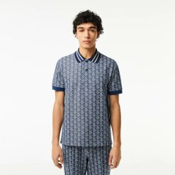 Polos | LACOSTE Polo Motif Monogramme Classic Fit A Col Contraste