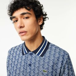 Polos | LACOSTE Polo Motif Monogramme Classic Fit A Col Contraste