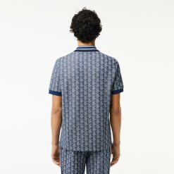 Polos | LACOSTE Polo Motif Monogramme Classic Fit A Col Contraste