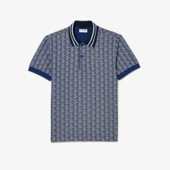 Polos | LACOSTE Polo Motif Monogramme Classic Fit A Col Contraste