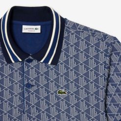 Polos | LACOSTE Polo Motif Monogramme Classic Fit A Col Contraste