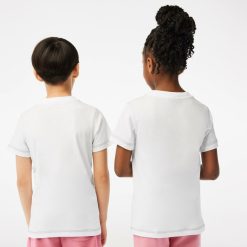 Vetements Fille | LACOSTE T-Shirt Enfant Avec Imprime Et Marquage En Coton Biologique