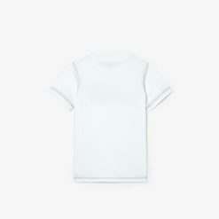 Vetements Fille | LACOSTE T-Shirt Enfant Avec Imprime Et Marquage En Coton Biologique