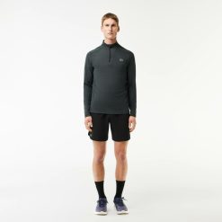 Vetements De Sport | LACOSTE Short A Carreaux Homme Lacoste Sport En Mesh Extensible