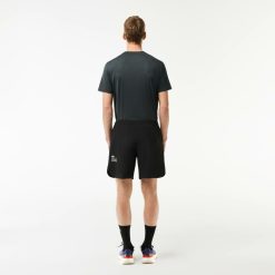 Vetements De Sport | LACOSTE Short A Carreaux Homme Lacoste Sport En Mesh Extensible