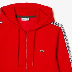 Sweatshirts | LACOSTE Sweatshirt Zippe A Capuche Jogger Homme Classic Fit Avec Bandes Siglees