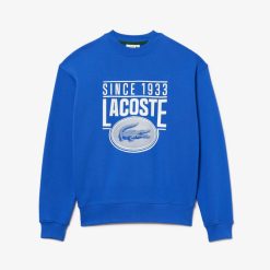 Sweatshirts | LACOSTE Sweatshirt Loose Fit En Molleton Imprime 80'S