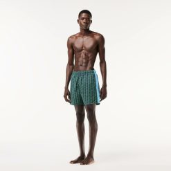 Maillots De Bain | LACOSTE Short De Bain Mi-Long Imprime Monogramme