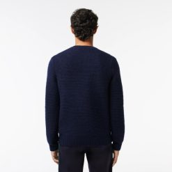 Pullovers | LACOSTE Pull En Laine Avec Badge Crocodile Matelasse