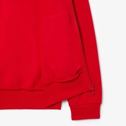 Sweatshirts | LACOSTE Sweatshirt Jogger Zippe Homme En Molleton Lacoste Avec Poche Kangourou