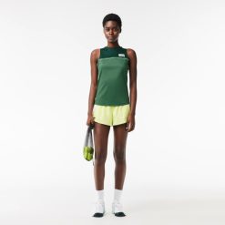 Vetements De Sport | LACOSTE T-Shirt Sport Contraste En Coton Stretch