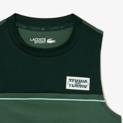 Vetements De Sport | LACOSTE T-Shirt Sport Contraste En Coton Stretch