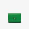 Portefeuilles & Petite Maroquinerie | LACOSTE Porte-Monnaie A Rabat Femme Lacoste En Cuir Graine