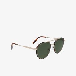 Lunettes De Soleil | LACOSTE Lunettes De Soleil Neoheritage Ovales En Metal