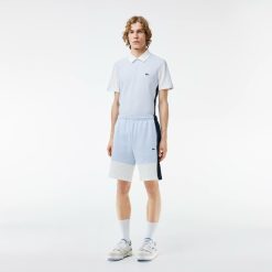 Pantalons & Shorts | LACOSTE Short Jogger Regular Fit Color-Block En Molleton Gratte