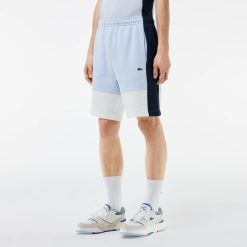 Pantalons & Shorts | LACOSTE Short Jogger Regular Fit Color-Block En Molleton Gratte