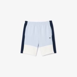 Pantalons & Shorts | LACOSTE Short Jogger Regular Fit Color-Block En Molleton Gratte