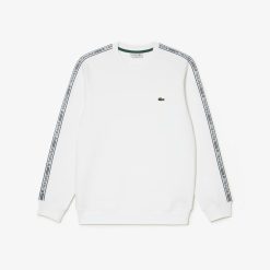 Sweatshirts | LACOSTE Sweatshirt Jogger Homme Classic Fit Avec Bandes Siglees En Molleton