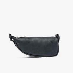 Sacs A Bandouliere | LACOSTE Petit Sac Bandouliere Alga Unie Lacoste Avec Texture Perforee