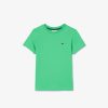 Vetements Fille | LACOSTE T-Shirt Uni En Jersey De Coton