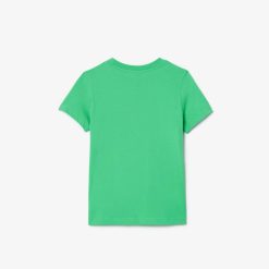 Vetements Fille | LACOSTE T-Shirt Uni En Jersey De Coton