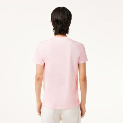 T-Shirts | LACOSTE T-Shirt Col V En Jersey De Coton Pima Uni