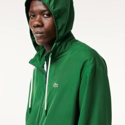 Manteaux & Vestes | LACOSTE Veste Courte Sportsuit Avec Capuche Amovible En Tissu Deperlant