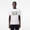 T-Shirts | LACOSTE T-Shirt En Coton Epais Imprime Balles