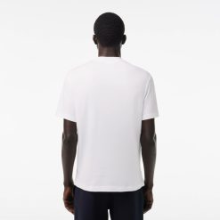 T-Shirts | LACOSTE T-Shirt En Coton Epais Imprime Balles