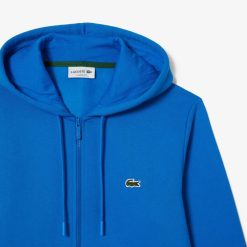 Sweatshirts | LACOSTE Sweatshirt Jogger Zippe Homme En Molleton Lacoste Avec Poche Kangourou