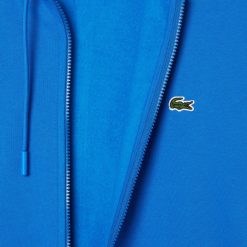 Sweatshirts | LACOSTE Sweatshirt Jogger Zippe Homme En Molleton Lacoste Avec Poche Kangourou