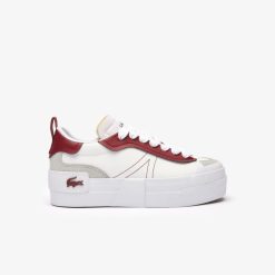 Sneakers | LACOSTE Sneakers L004 Platform Femme En Cuir Detail Colore