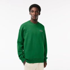 Sweatshirts | LACOSTE Sweatshirt Jogger Col Rond Homme Lacoste Loose Fit Imprime Crocodile