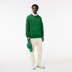 Sweatshirts | LACOSTE Sweatshirt Jogger Col Rond Homme Lacoste Loose Fit Imprime Crocodile