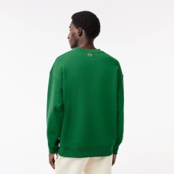 Sweatshirts | LACOSTE Sweatshirt Jogger Col Rond Homme Lacoste Loose Fit Imprime Crocodile