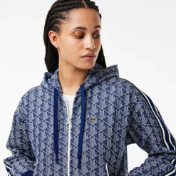 Sweatshirts | LACOSTE Hoodie Zippe En Jacquard Monogramme