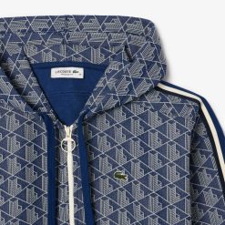 Sweatshirts | LACOSTE Hoodie Zippe En Jacquard Monogramme