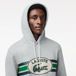 Sweatshirts | LACOSTE Sweatshirt A Capuche Loose Fit Imprime Monogramme